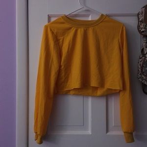 cute cropped yellow sweater